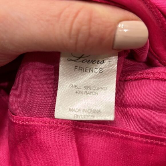 Lovers + Friends Fuchsia One Shoulder Blouse - Picture 3 of 7